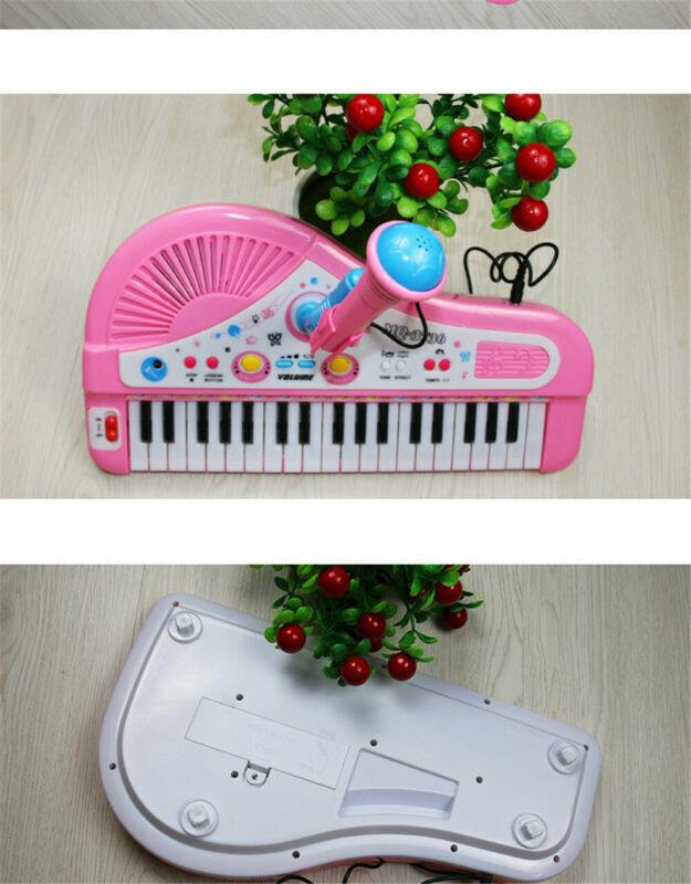 37 Key Kids Electronic Keyboard Piano Musical Toy with Microphone for  Children's