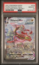 Pokemon Rayquaza VMAX Evolving Skies Secret Full Alt Art #218 PSA 10 Gem Mint