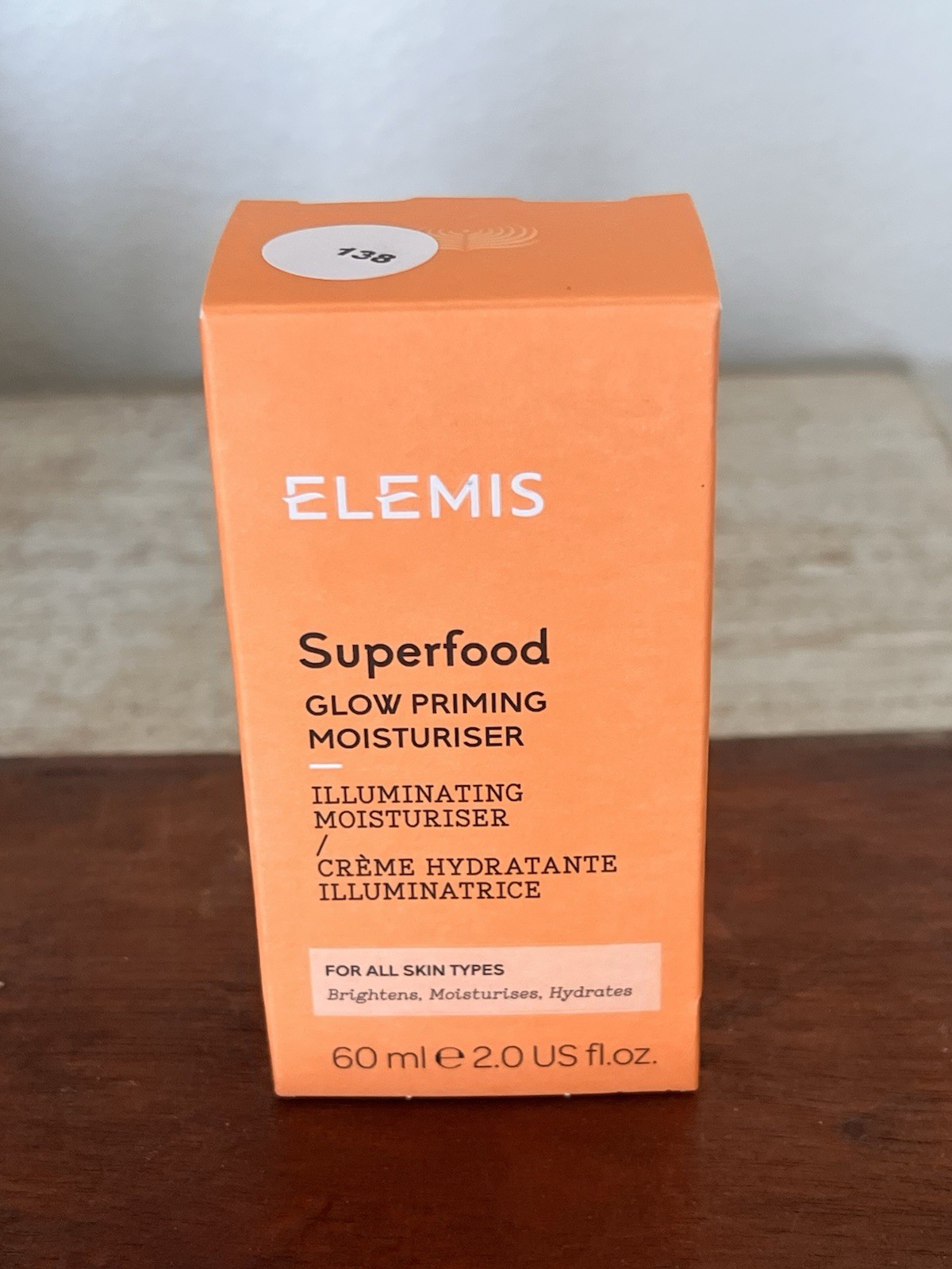 Elemis Superfood Glow Priming Moisturizer, 2 fl oz Illuminating Moisturizer NIB