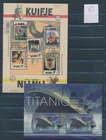 XE71449 Belgium Tintin & Titanic FDC cancel sheets XXL used
