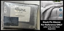 Bare HOME Comforter Set: Down Alternative Comforter 2 Pillow Shams Lt Grey Queen
