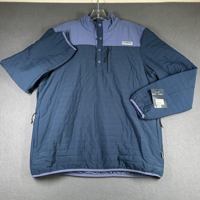 Magellan Outdoors Campfire Quarter Snap Jacket Mens Large Blue Water Repellent