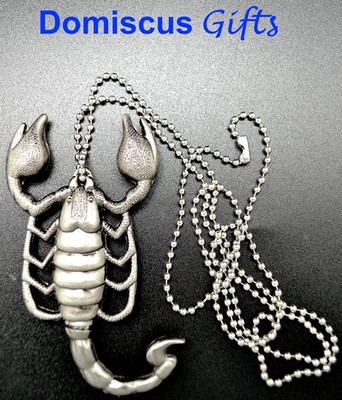 3 1/2'' NEW! Metal SCORPION Gothic NECKLACE Fashion Jewelry PENDANT Mini Knife