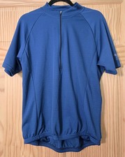 Bellwether Vintage Blue Cycling Jersey Large USA Made Polyester Classic Retro