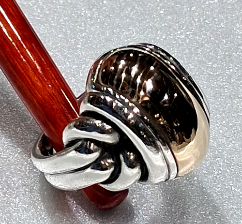 James Avery Sterling Silver 14k Large Knot Ring Gold Dome Size 6.5 Weight 17.4g - 第 13/24 張圖片