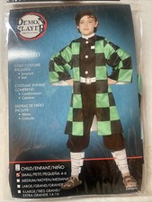 Demon Slayer Tanjiro Child Costume Anime Dress Up Child Small 4-6