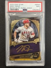 2022 Topps Five Star Mike Trout Royalty Auto Gold /10 PSA 9 Angels SSP