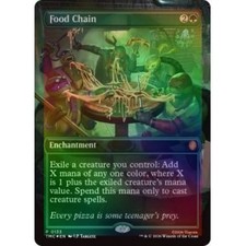 FOIL FOOD CHAIN (BORDERLESS) Teenage Mutant Ninja Turtles Eternal Magic MTG CARD