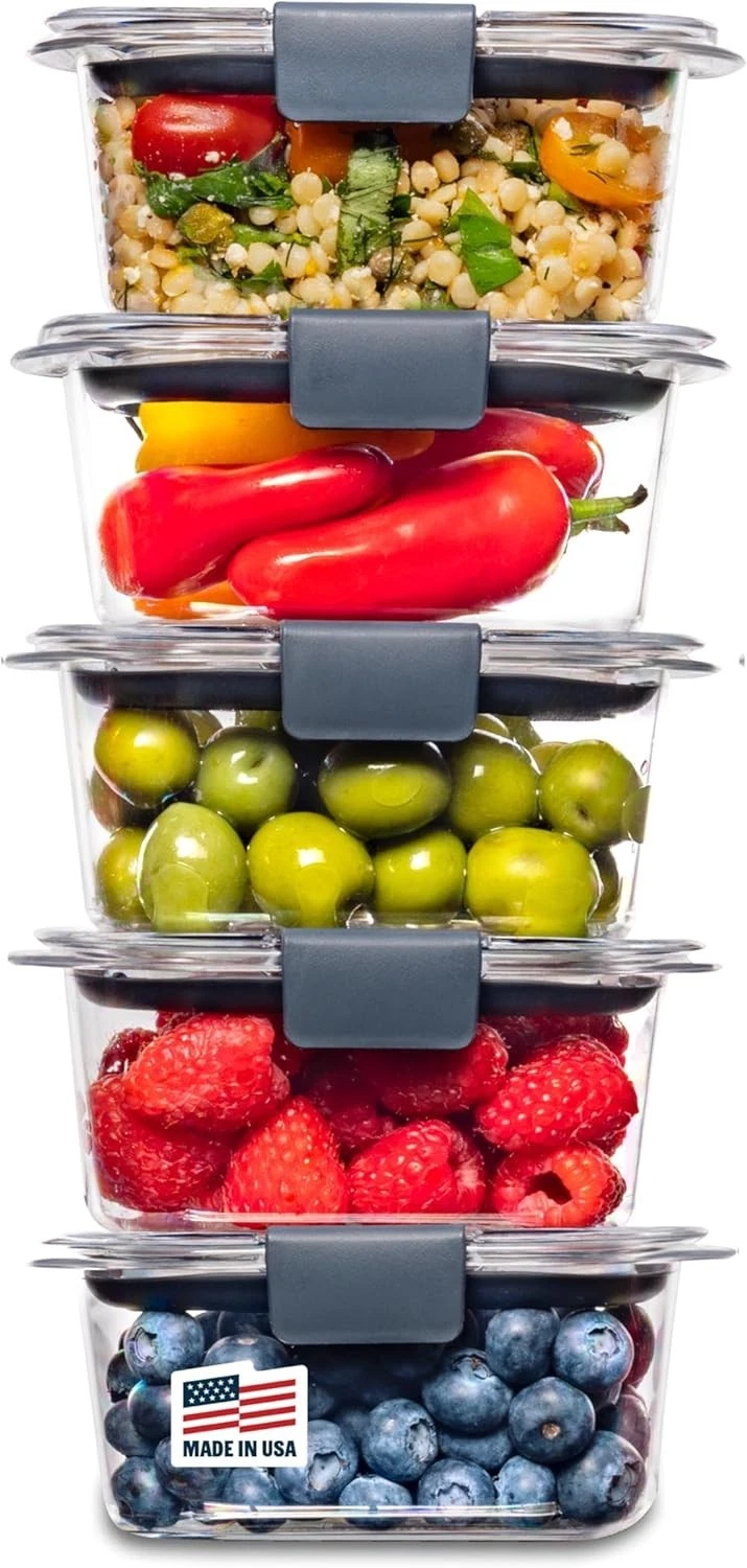 Brilliance BPA-Free Food Storage Containers Multi Pack 1.3 Cup Plastic