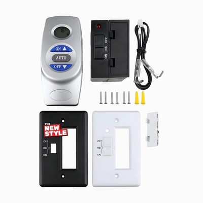 Fireplace Remote Control Kit RCST, On/Off Thermostat LCD Compatible with grey