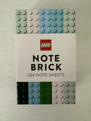 LEGO Brick Box 224 Note Sheets Blue-Green Desktop Office Stationary New