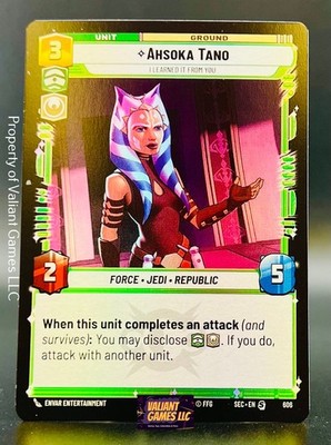 Star Wars Unlimited Ahsoka Tano #606 Foil Secrets Of Power
