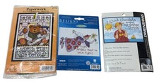 DESIGN WORKS Vintage Cross Stitch Kits Lot of 3 Janlynn Dimensions Unopened USA