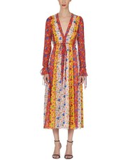 Carolina Herrera V-Neck Midi Dress Women's  0