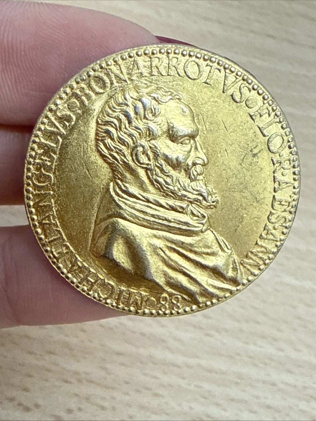 Médaille Michelangelus Bonarrotus Flor Aes Ann 88
