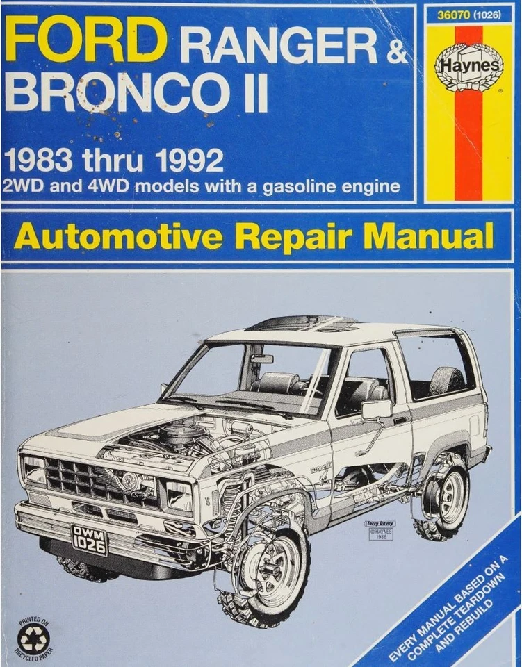 Manual de servicio de taller de reparación Ford Bronco II USB 1983-1992 Foto 2 de 4