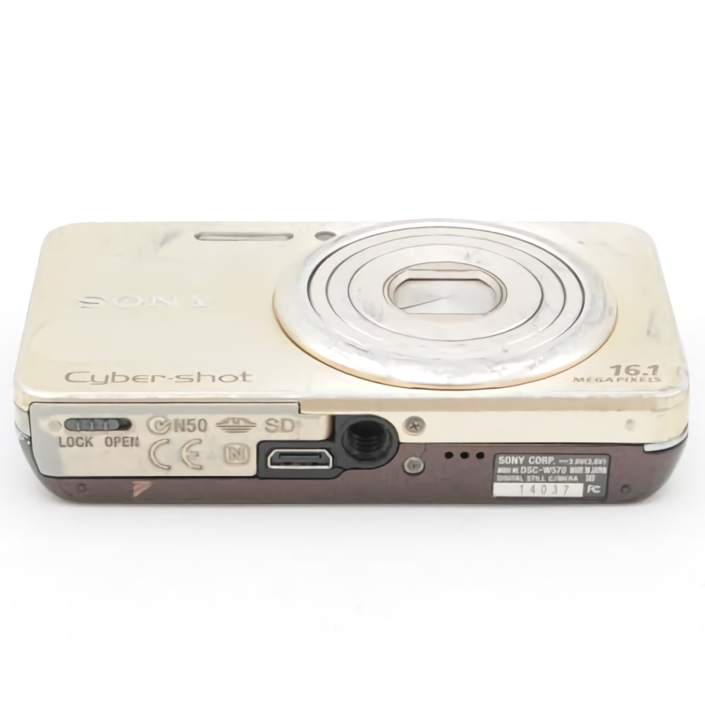SONY Cyber-shot DSC-W570 Gold 16.1 MP Compact Digital Camera Used