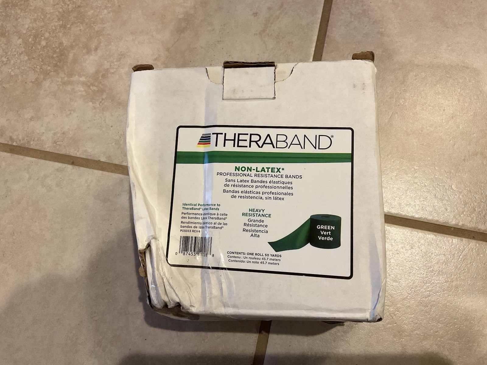 TheraBand Exercise Resistance Band, Green, 4 Inch x 50 Yard, Heavy Level 4
