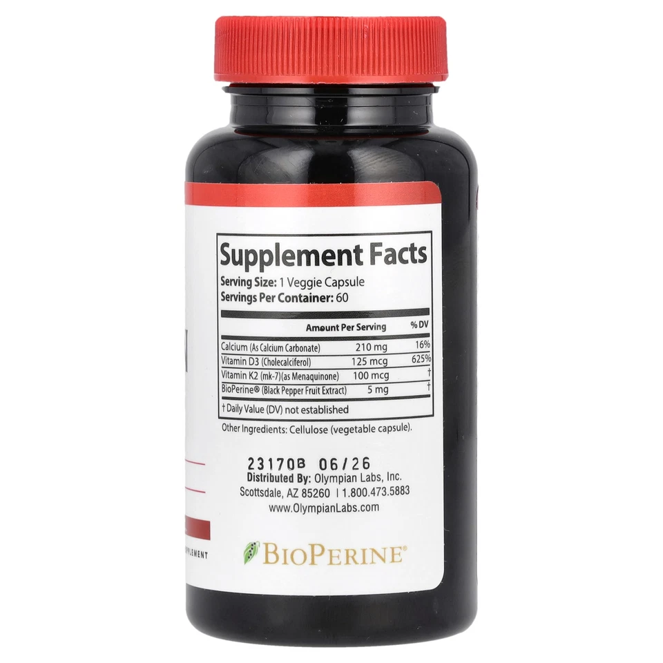 Vitamina K2 + D3, 60 cápsulas Foto 2 de 2