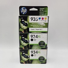 OEM HP 3-Pack 2 934XL Black  1 HP 935 Color Ink Cartridges Lot - SEALED