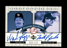 2003 UD Yankees Signature Series Yankees Wade Boggs / Mike Pagliarulo Auto #/125