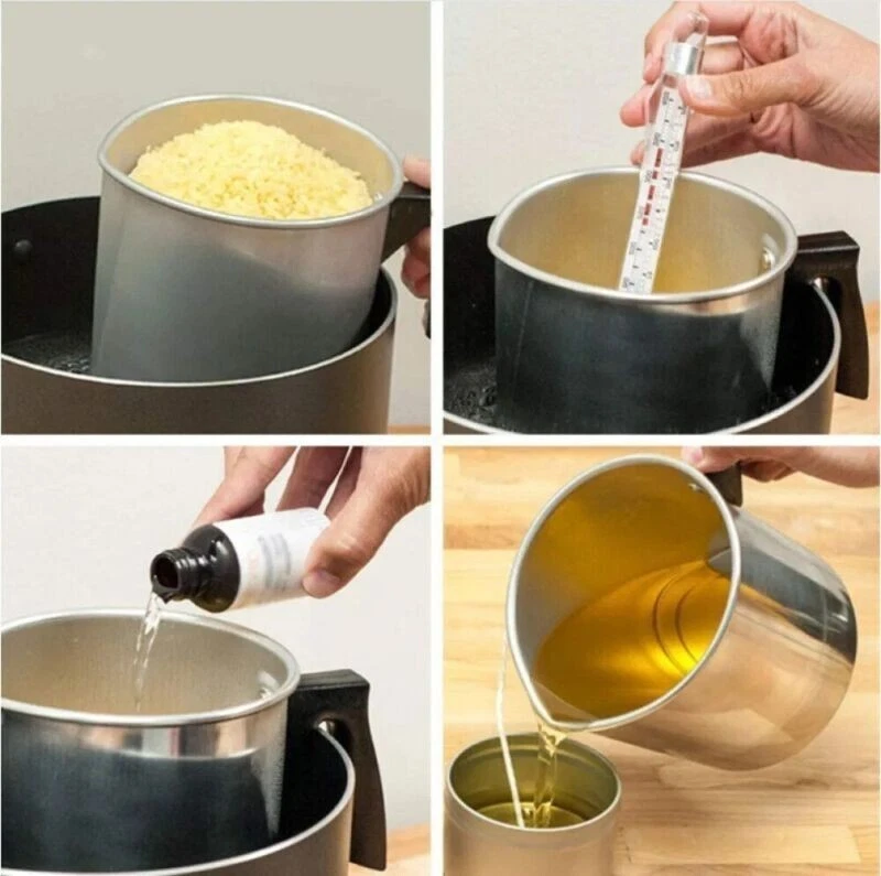 3L Home DIY Pouring Pitcher Jug Wax Cup Soap Chocolate Making Candle Melting Pot - Image 3 of 4