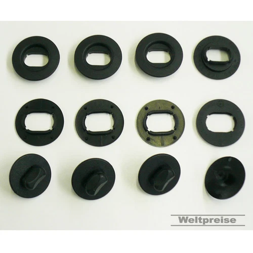 Ford Fiesta 4 x floor mats rubber mats fasteners clips holder set oval