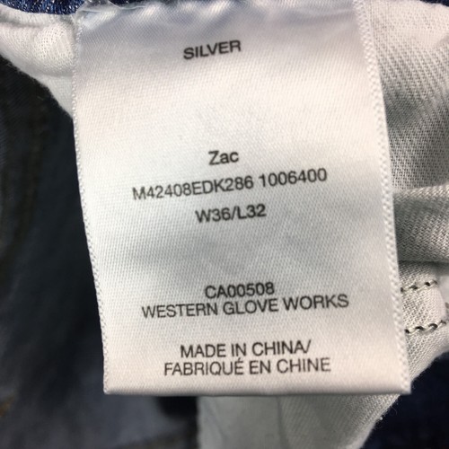 Silver Jeans Mens 36x32 Zac Straight Medium Wash Blue Denim Measure 34x31 - Picture 8 of 10