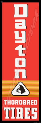 Dayton Thorobred Tires 8'' x 24'' Metal Sign