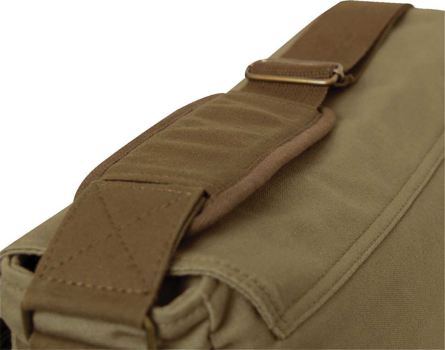 Olive Drab Deluxe Vintage Canvas Messenger Bag Shoulder Zipper Bag