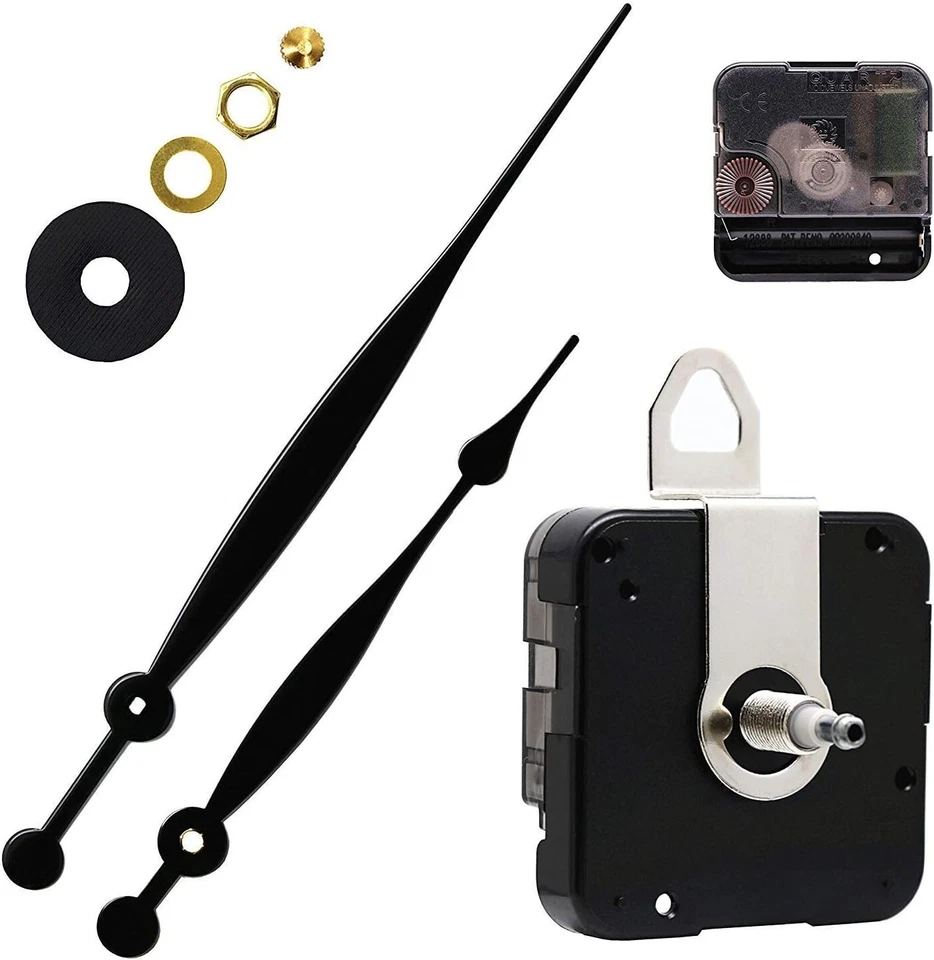 Quartz Wall Clock Movement Kit Battery Operated Large Hands DIY Repair Parts - Image 3 of 4