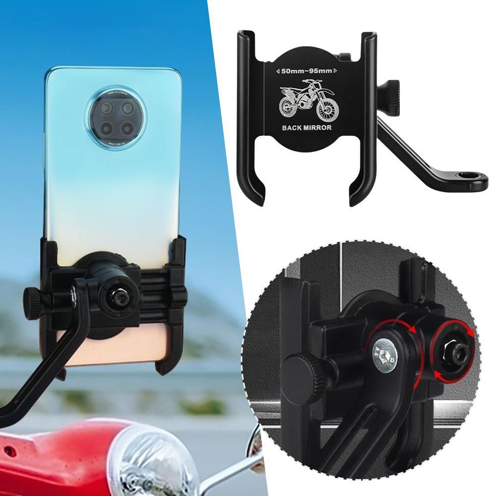 Phone Mount Stand Bicycle Holder 360° Rotatable Aluminum Adjustable Bike R6H8 ^