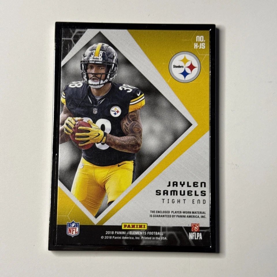 2018 PANINI ELEMENTS JAYLEN SAMUELS XENON ROOKIE LAUNDRY TAG 1/1 #  ONE OF ONE - Image 2 of 3
