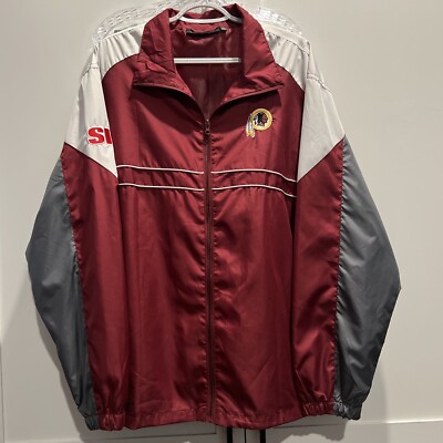 REDSKINS ダークブラウン スエードジャケット Vintage 1980's Washington Redskins Stahl Urban Brand NFL Satin