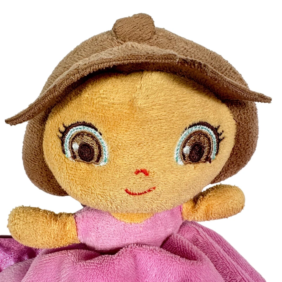 Cobertor de segurança Nickelodeon Dora the Explorer Lovey pelúcia 16x16 2013 borda de seda - Imagem 4 de 4