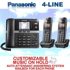 PANASONIC KX-TGW420B DECT6.0 4-LINE PHONE SYSTEM 2 CORDLESS-DIGITAL RECEPTIONIST