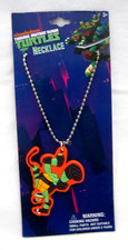 Teenage Mutant Ninja Turtles Michelangelo Charm Dog Tag Necklace-New in Package 