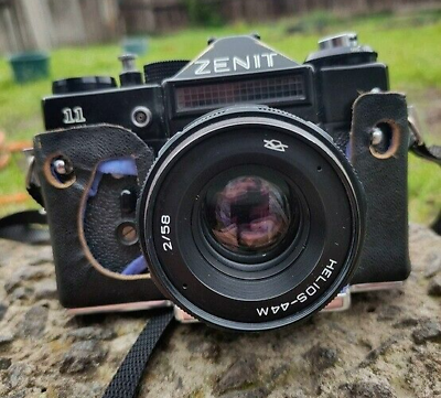 SLR Film Camera Tested ZENIT 11 Helios 44 58/2 M42 RARE Used SLR Film Camera Tested ZENIT 11 Helios 44 58/2 M42 RARE Used