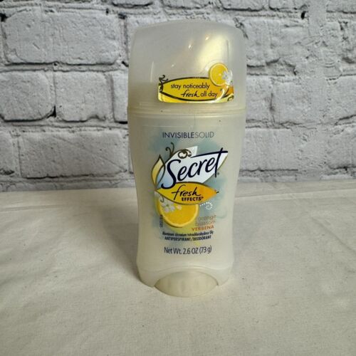 VTG Secret Invisible Solid Antiperspirant Deodorant Orange Blossom Verbena NOS