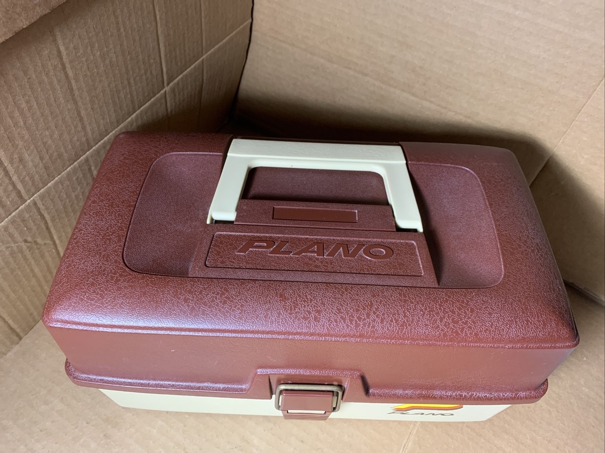 Vintage Plano 4200 2 plateaux plaquage boîte 14x8 fabriqué aux États
