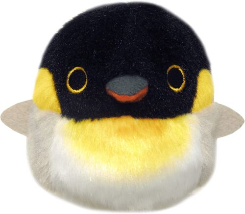 Muñeca de peluche Sanei Neko Dango Tori Dango pingüino negro y amarillo juguete  - Imagen 1 de 7