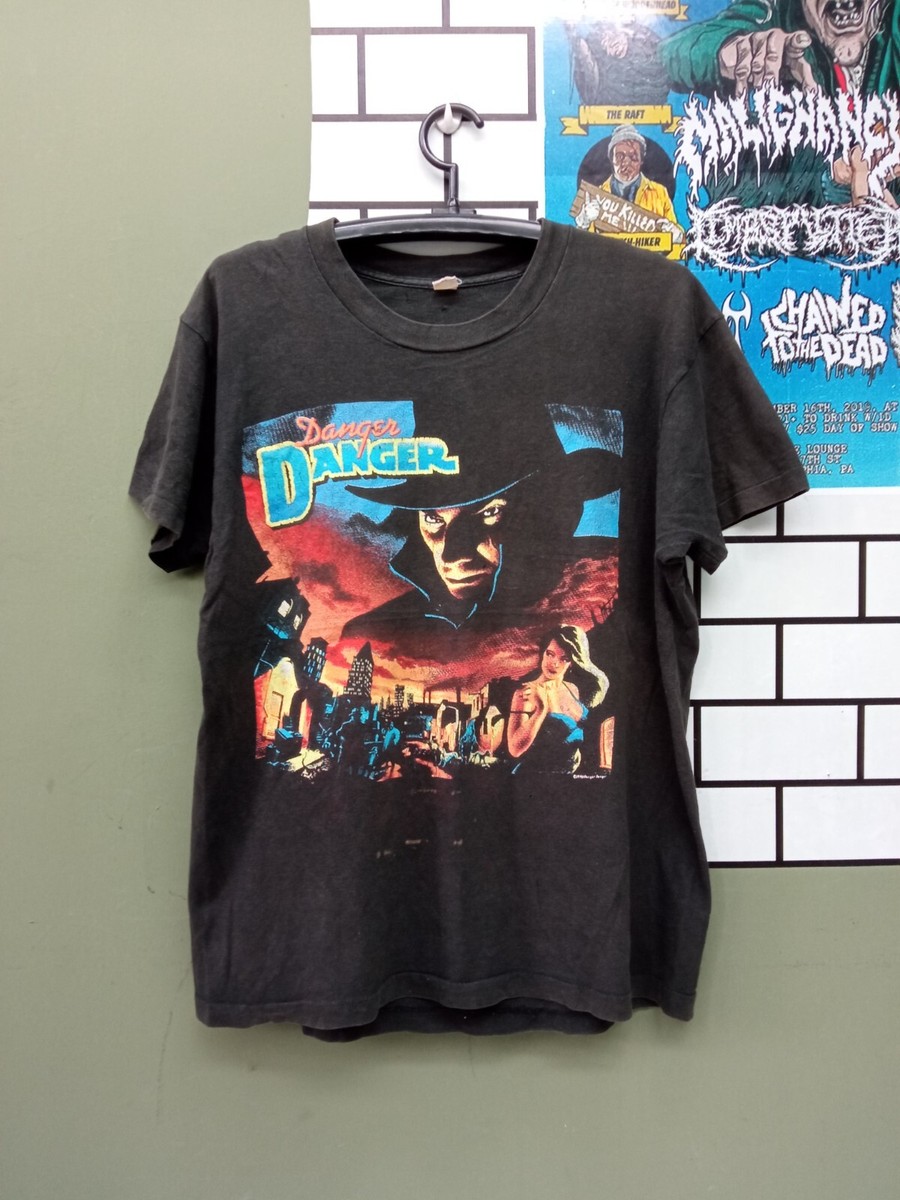 Danger Danger Naughty Tour 1990 vintage t shirt 80s Rock black Men