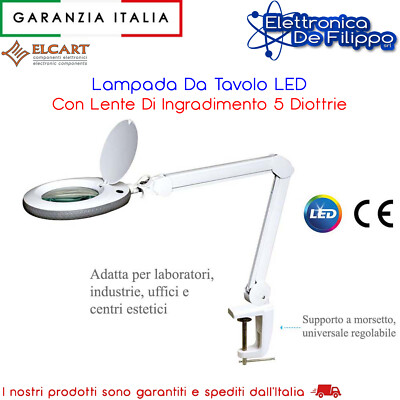 Waldmann Lampada Tavolo Con Lente Ingrandimento Lampada Da Tavolo