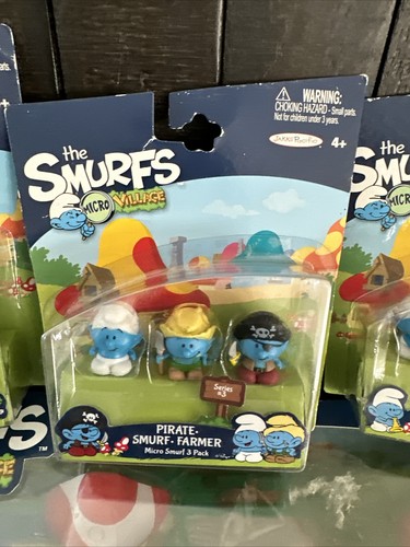 The Smurfs Micro Village Set of 3! Harmony, Pirate,Clown,Series #3 + Deluxe Pack - Picture 3 of 15