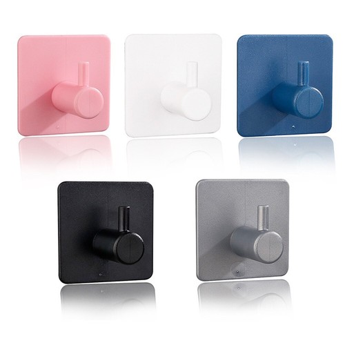Minimalist Plastic Coat Rack with Self Adhesive Hooks for Easy ...