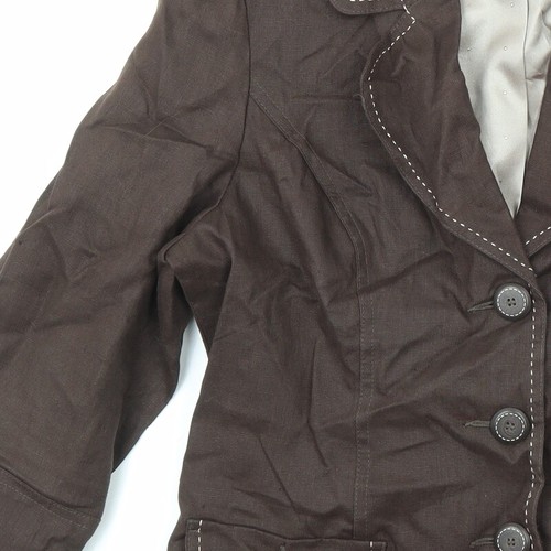 Debenhams Womens Brown Jacket Blazer Size 14 - Picture 9 of 10
