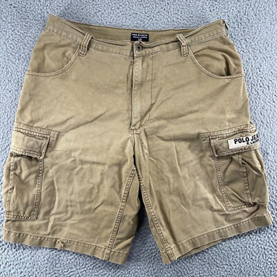 Polo Jeans Co 67 Ralph Lauren Men's Cargo Shorts Size 36 Freighter Brown  Casual | eBay
