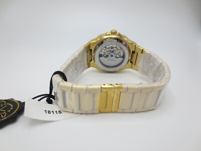 GV2 by Gevril Men's 18115 Potente Swiss Automatic Skeletal Gold IP