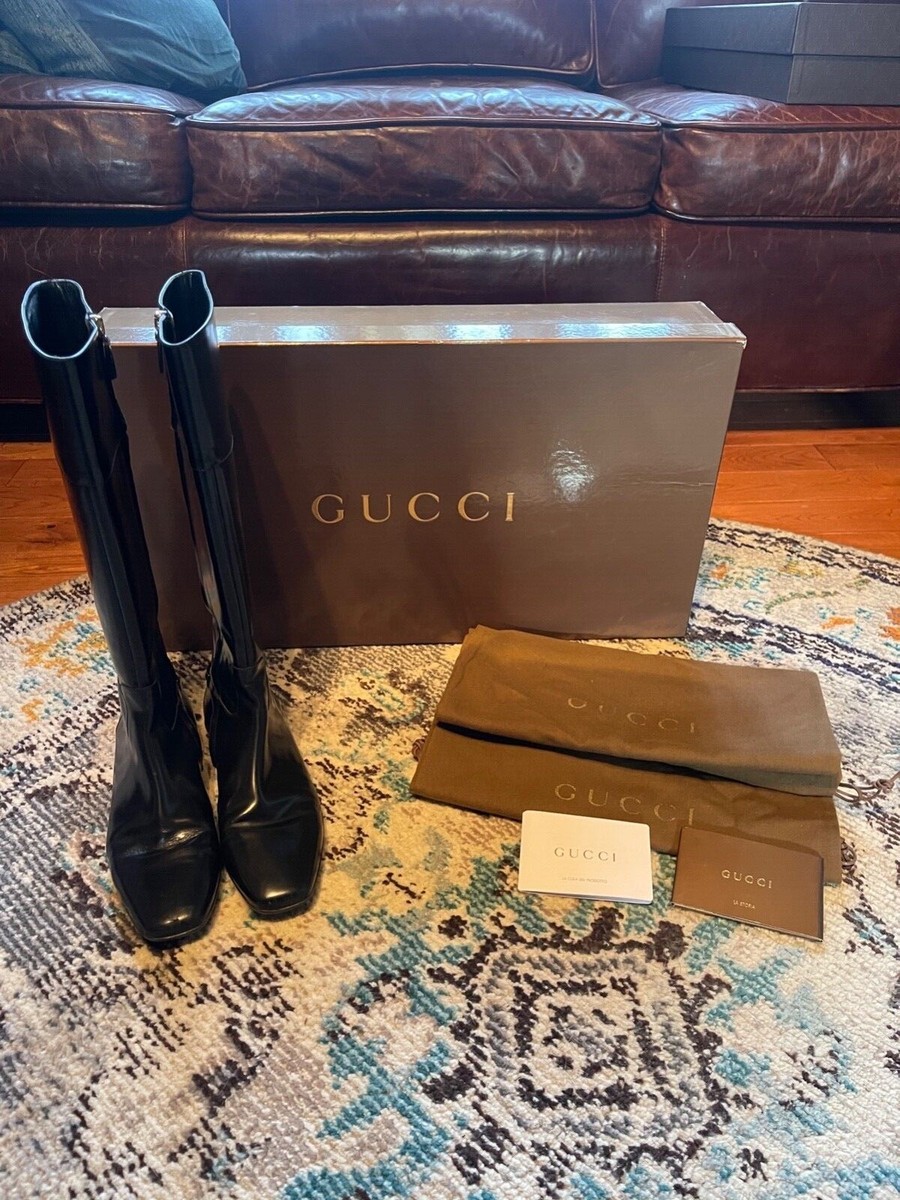 GUCCI　レインブーツ　ホースビット　ブラック　36 GUCCI 美品 グッチ ホースビット アンクルブーツ レインブーツ