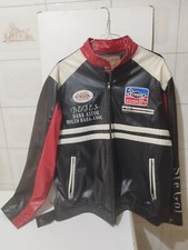 VINTAGE MOTORRADJACKE SCHWARZ LEDERIMITAT SPORT STEGOL SPORT XXL 5 TASCHEN